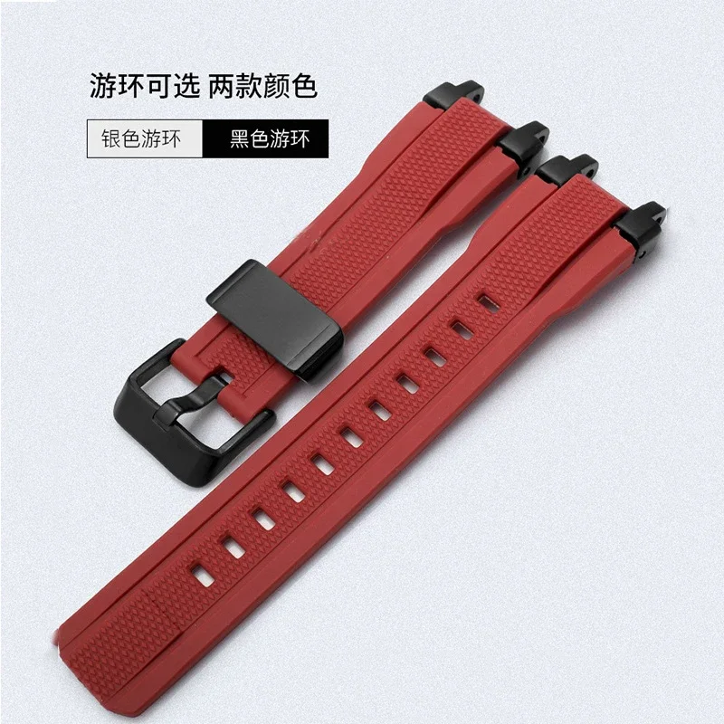 Watch Accessories Band Replacement FOR CASIO MTG-B1000 G1000 Watch Strap Solid Steel Linker Rubber Silicone Pin Buckle Bracelet