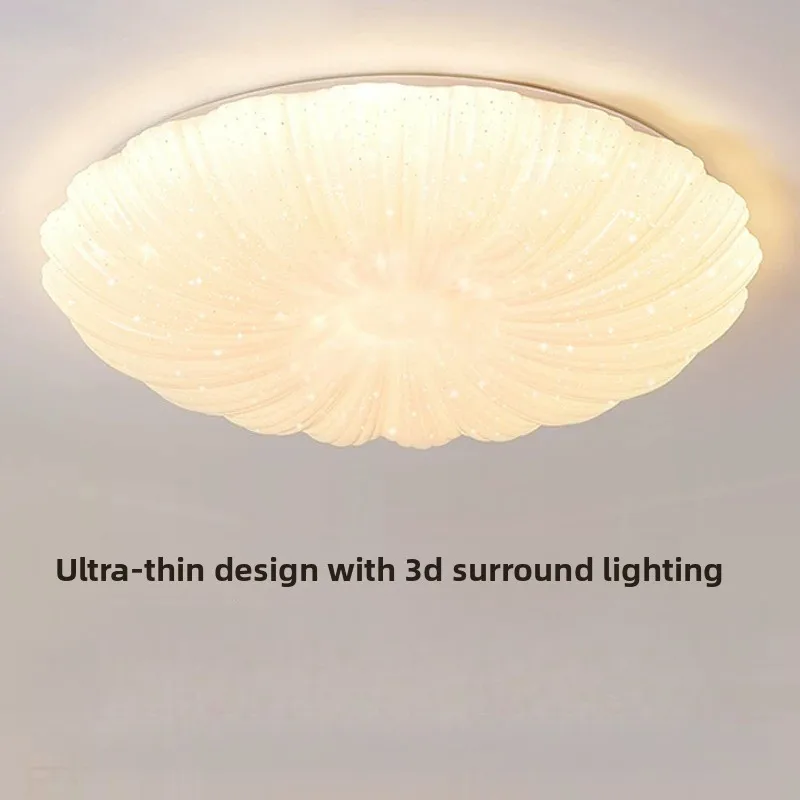 2026 New Shell‑Shaped LED Flush Mount Ceiling Light, Modern Minimalist Lamp for Living Room Bedroom Kids Room Dining Room