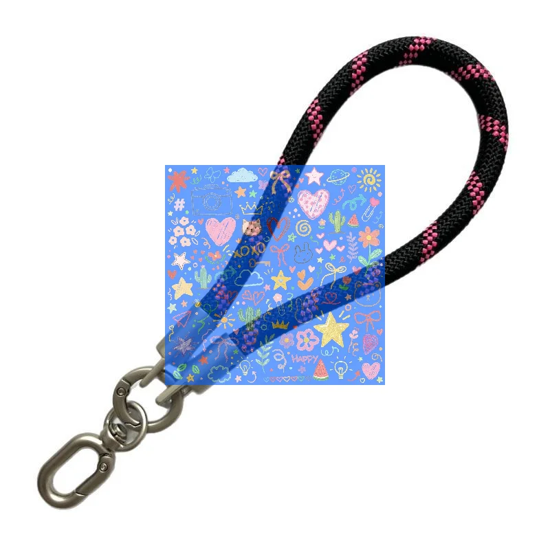 Colorful Braided Nylon Wrist Lanyard Durable Metal Swivel Clasp For Daily Use Holding Keys Phones Small Accessories
