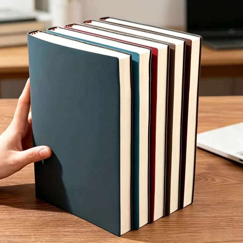 Caderno A5 de Couro PU com Capa Mole, Diário à Prova d'Água para Escrita, Planejador de Viagem Fofo para Escritório e Escola, Presente para Mulheres e Homens