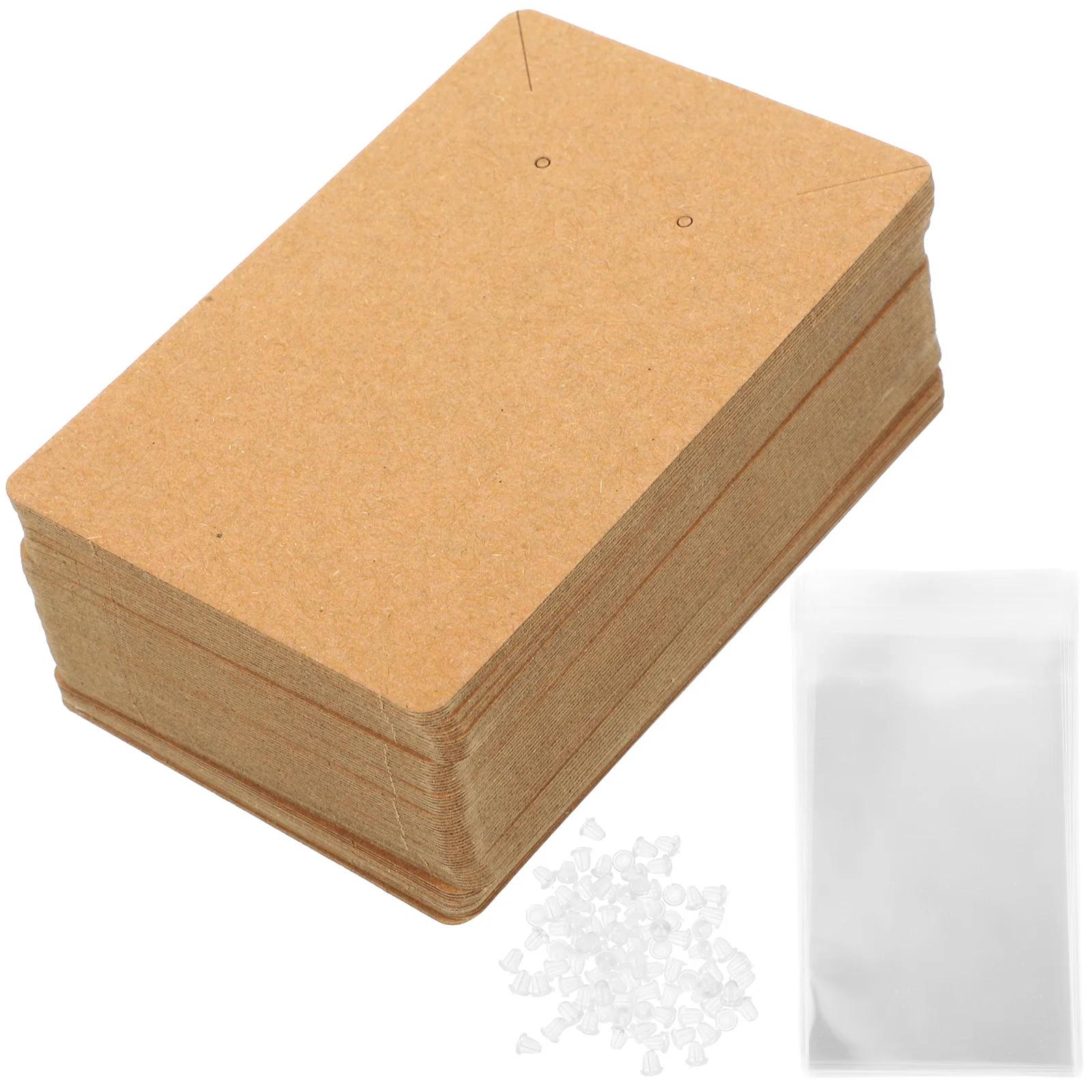 

1Set Jewelry Packaging Set Earring Display Cards Plastic Wrapping Bags Earring Backs Jewelry Organizer Necklace Cards