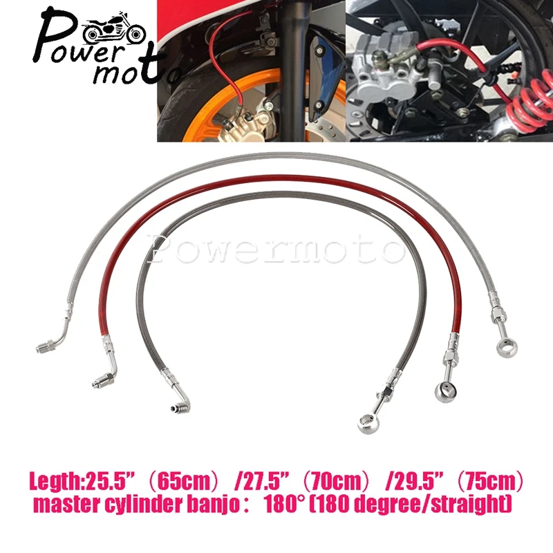 For Harley Softail Slim Street Bob Low Rider S 18-23 Motorcycle Brake Line Oil Hose ABS Controller Master Cylinder Banjo Adapter