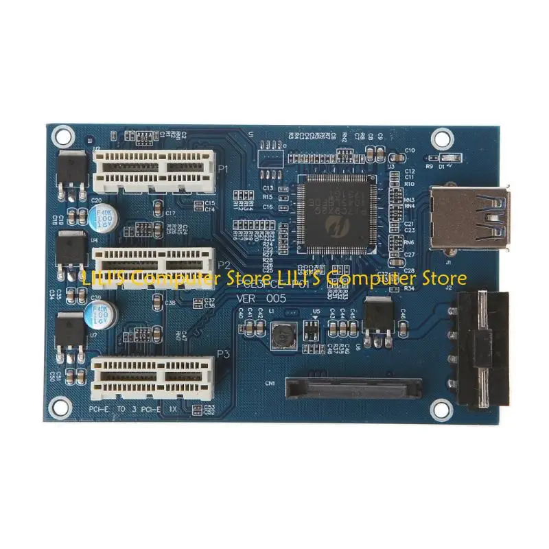 

A52B PCIE 1-3 CARD CARD, PCIE SPLITTER 1-3 PCI CARD RISER, 3 ROISER в 1 PCI CARD, PCIE Multiplier Roisers от 1 до 1x