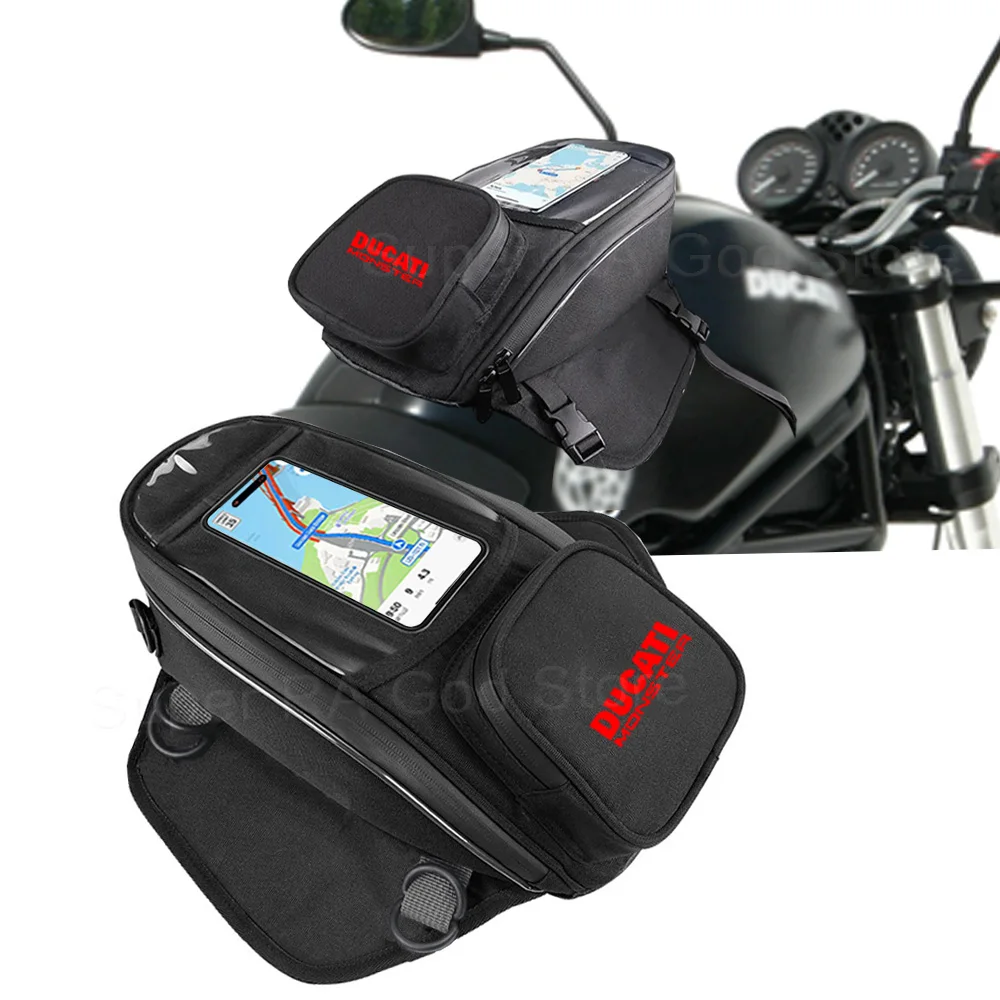 

For Monster 695 696 796 797 821 1100 1200 1200S 1200R S2R Motorcycle fuel tank navigation pack is waterproof