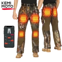 KEMIMOTO Heated Pants Men Camouflage Hunting Trousers 20000mAh Battery Waterproof Silent Surface for UTV ATV Outdoor Equipment