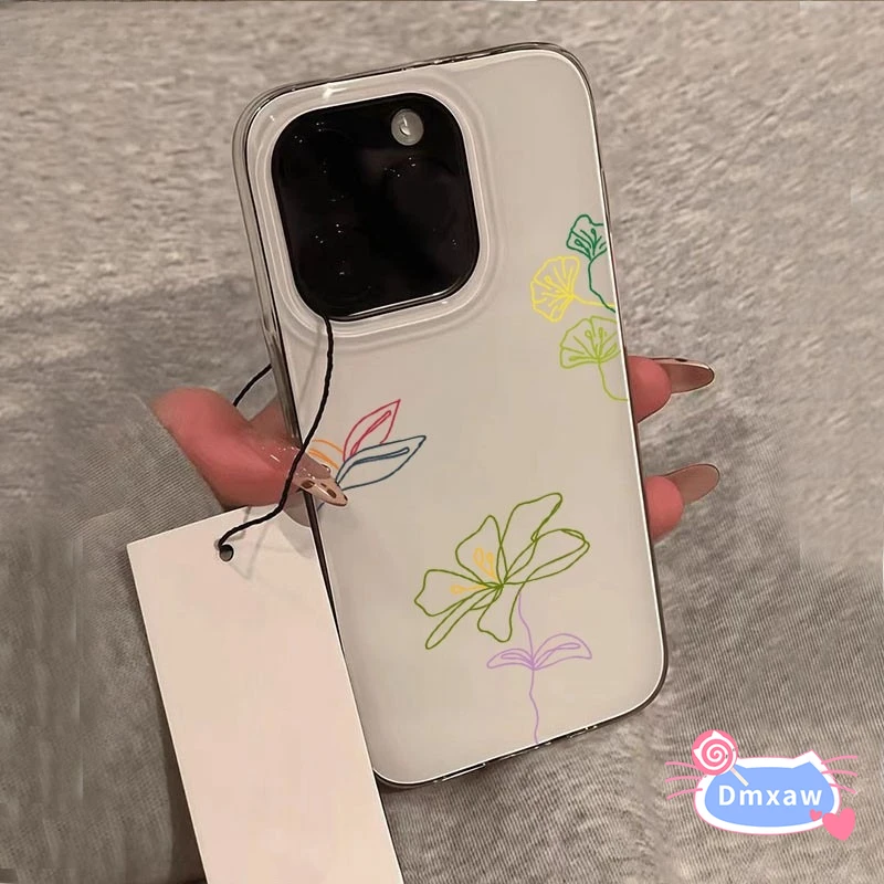 

For OPPO Find X9 X8 X6 X5 Pro X7 Ultra X8s Plus X3 Lite Reno 6 6Z 5 Pro 5K 5F 4 Lite 4F Phone Case Colorful Sketch Flower Cover