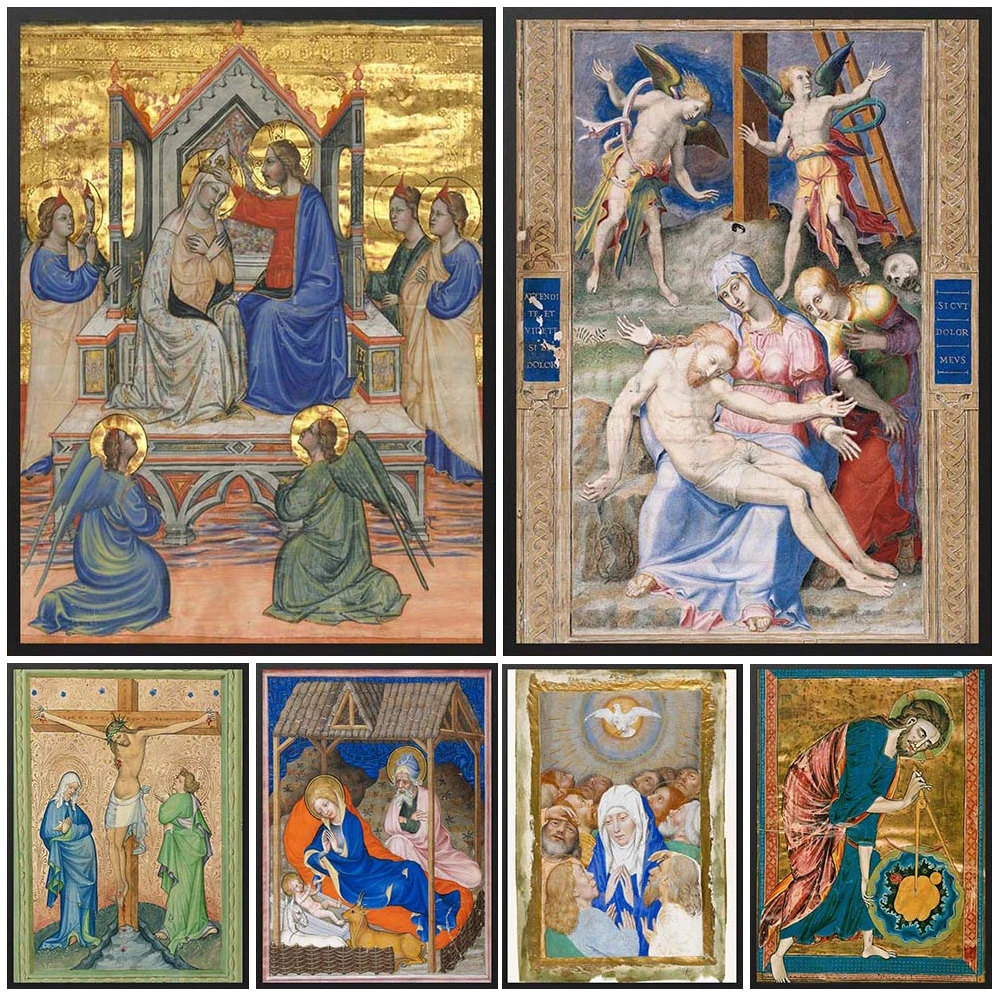 

Christianity Jesus Virgin Mary Believer Religion Posters Wall Pictures For Living Room Poster Wall Art Canvas Painting Unframed