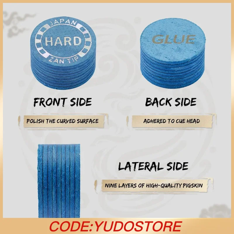 

Super Zan Tip Premium billar Pool Cue 14mm Tips Standard Professional Billiard Cue & Pool Cue Stick Tips Billiard Accessories