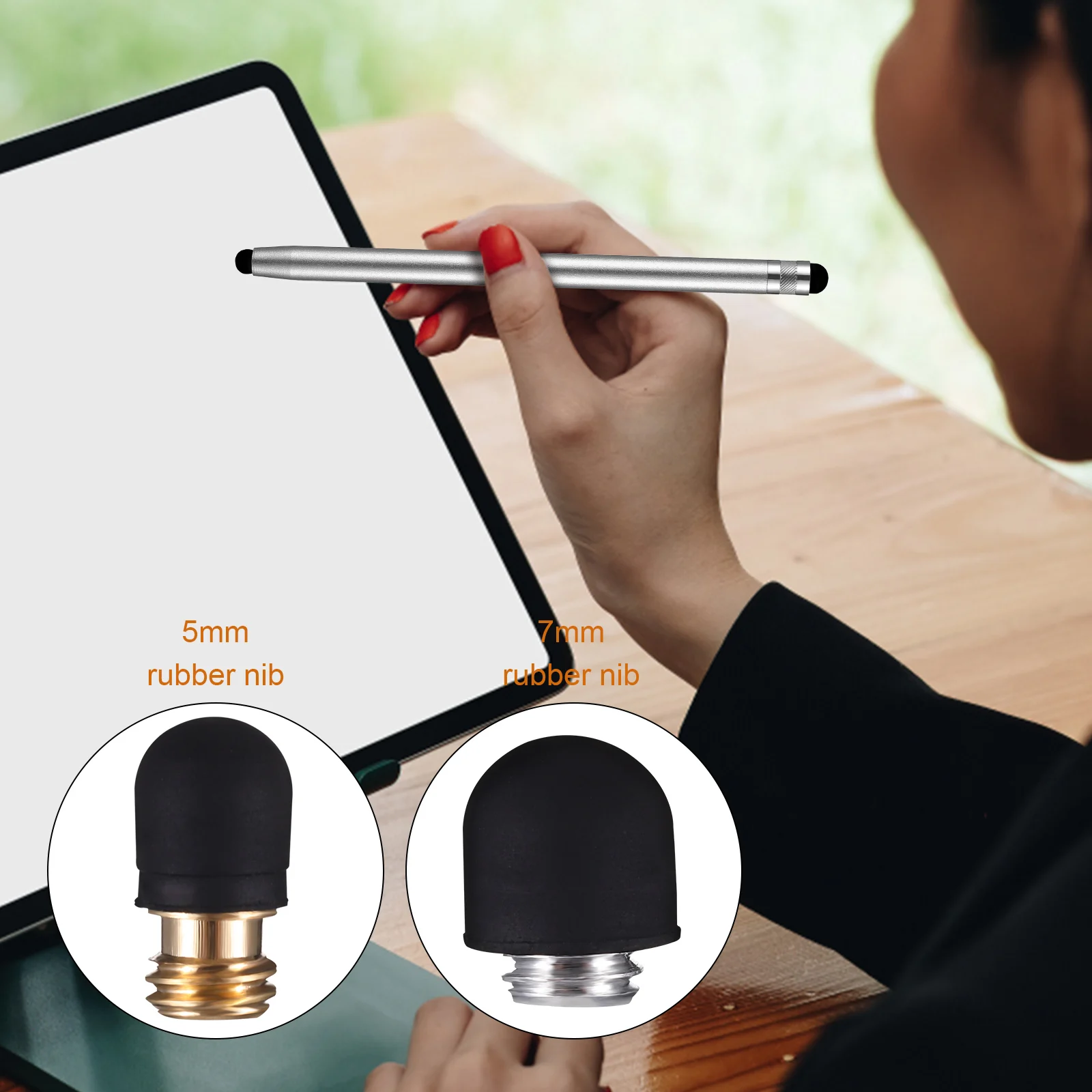 

6pcs Capacitive Set Double Head Smartphone Capacitive Pen Stylus Lightweight Metal Silicone Screen Touch Pens Tablet Writing