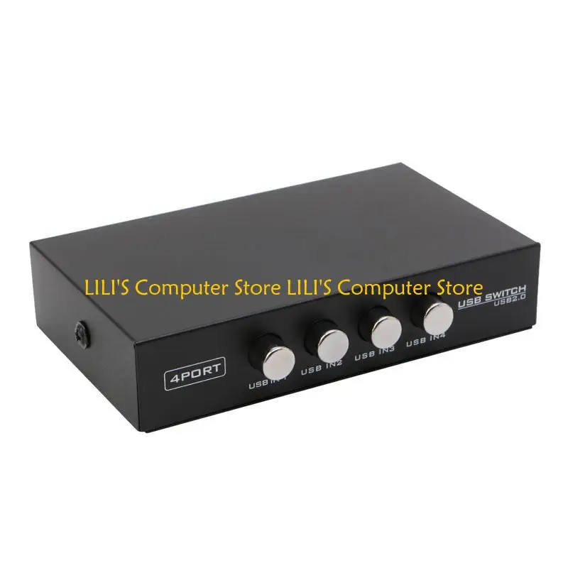 A52B USB Printer Sharing Device 4 in1 Out Printer Sharing Switch Manual KVM Converter