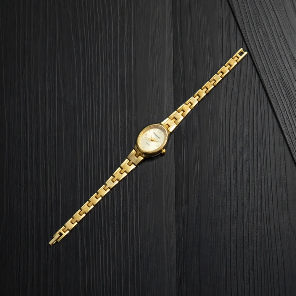 الفاخرة سوار ذهب ساعة المرأة العلامة التجارية الأعلى موضة البيضاوي الهاتفي التناظرية السيدات كوارتز ساعات المعصم فستان أنيق ساعة الإناث هدية