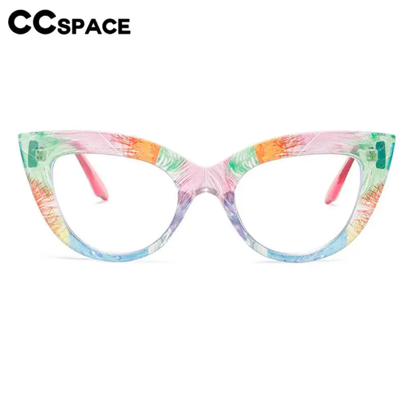 R57564 Trendy Colorful Cat Eye Reading Glasses Women Casual Optical Presbyopia Eyeglasses Diopter +50+100+150+200+250+300+350