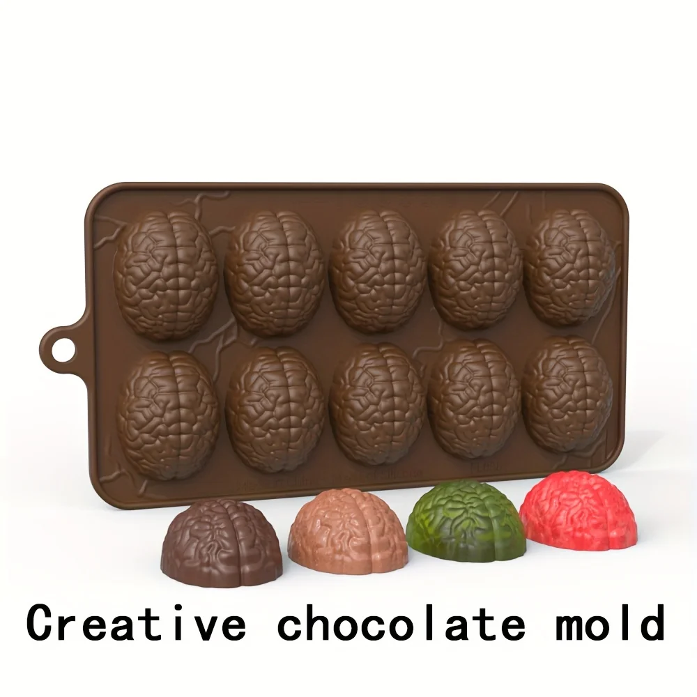 Halloween Chocolate Mold DIY Baked Brain Cake Mold Festive Embellish Mood Candy Mold