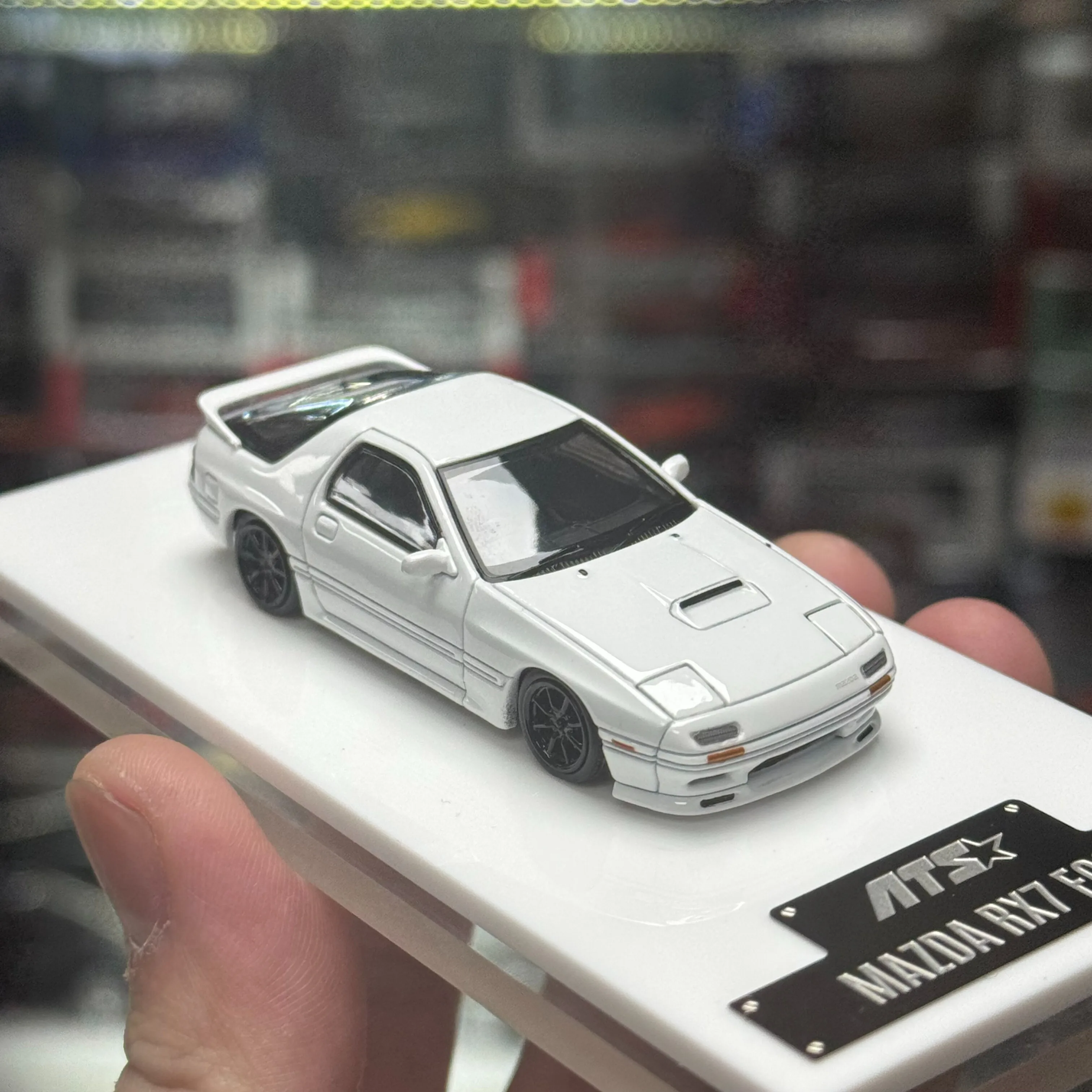 ATS Mazda RX7 FC3S Alloy Pop-up Headlights 1:64 Hi Detail Hi Precision Simulatio Diecast Alloy Collectibl Car Model Perfect Gift