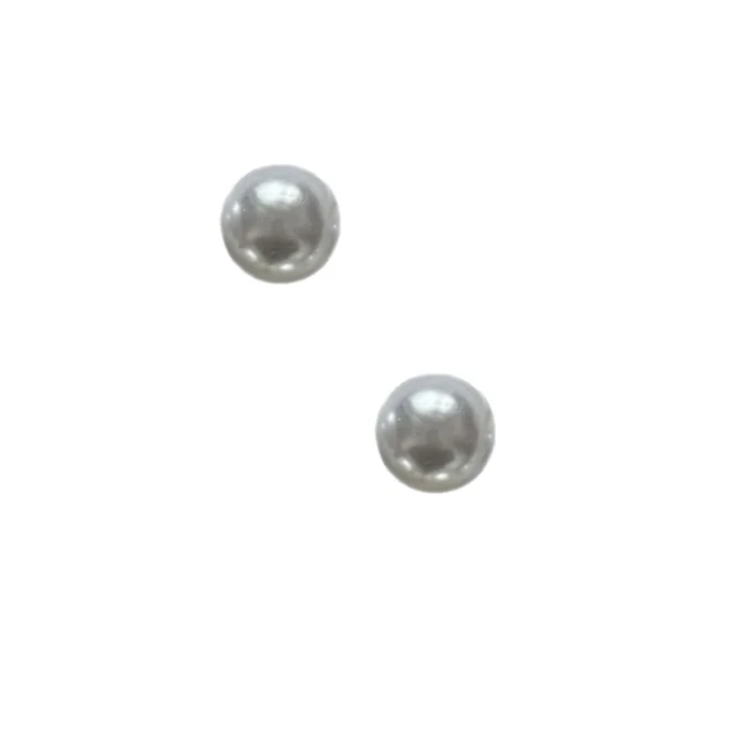 

Pair of 8mm south sea silver gray loose pearl half drilled