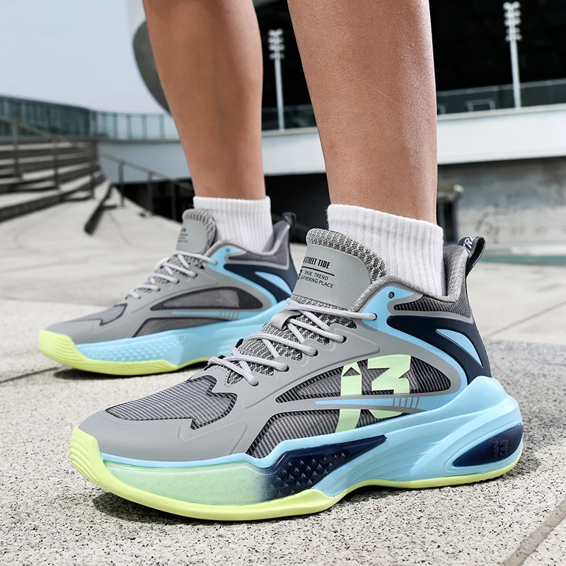 

Men's Mid-top Basketball Shoes Spring 2025 Couple Style Sports Casual Running Shoes Unisex Breathable Rubber Outsole Sneakers