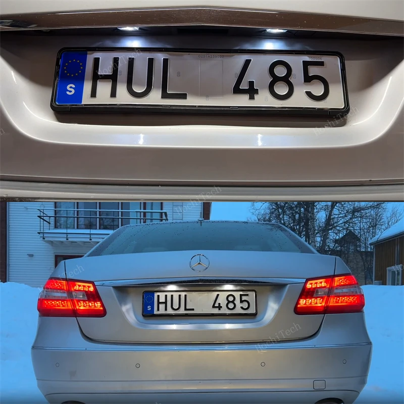 2pcs Error Free SMD LED Number License Plate Light Kit for Mercedes C E S CL W204 W212 C207 C216 W221 Car License Plate Lights