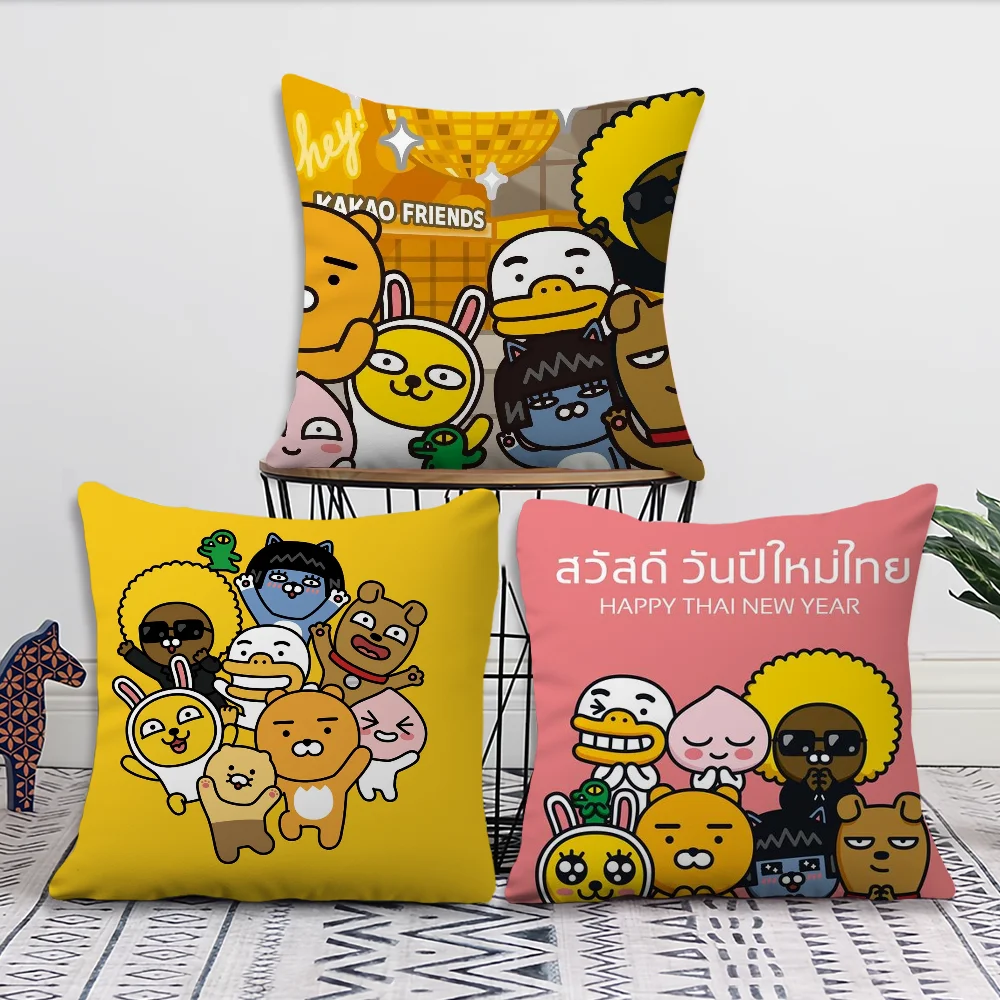 Pillow Case For Sofa Bedroom Living Room Office Bedside Table Backrest Cushion Anime K-K-AKAOS Cartoon F-FRIENDS Printing Square