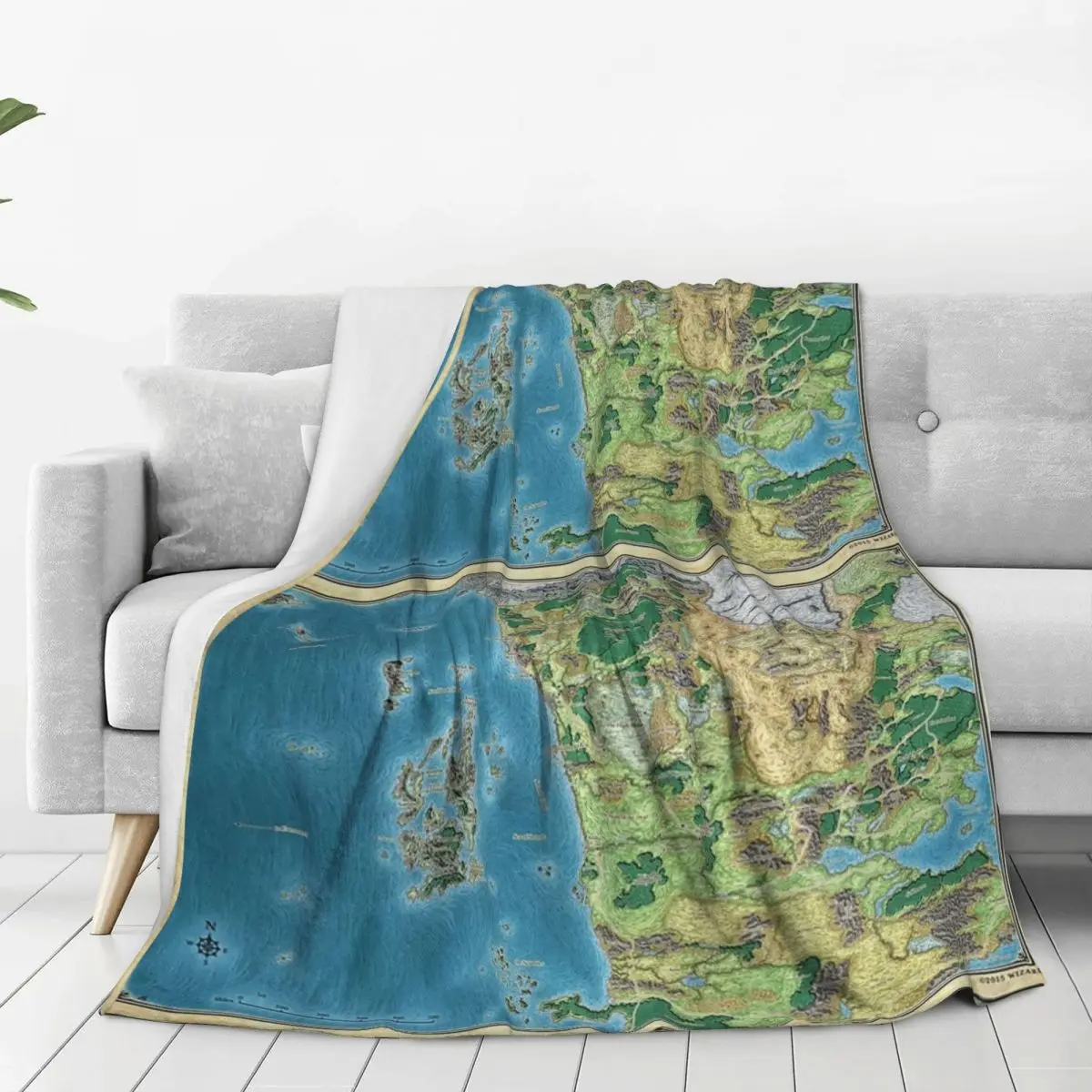 Faerun Map Blankets Flannel Breathable Throw Blankets Sofa Throw Blanket For Couch Bedding Office Throws Bedspread Quilt