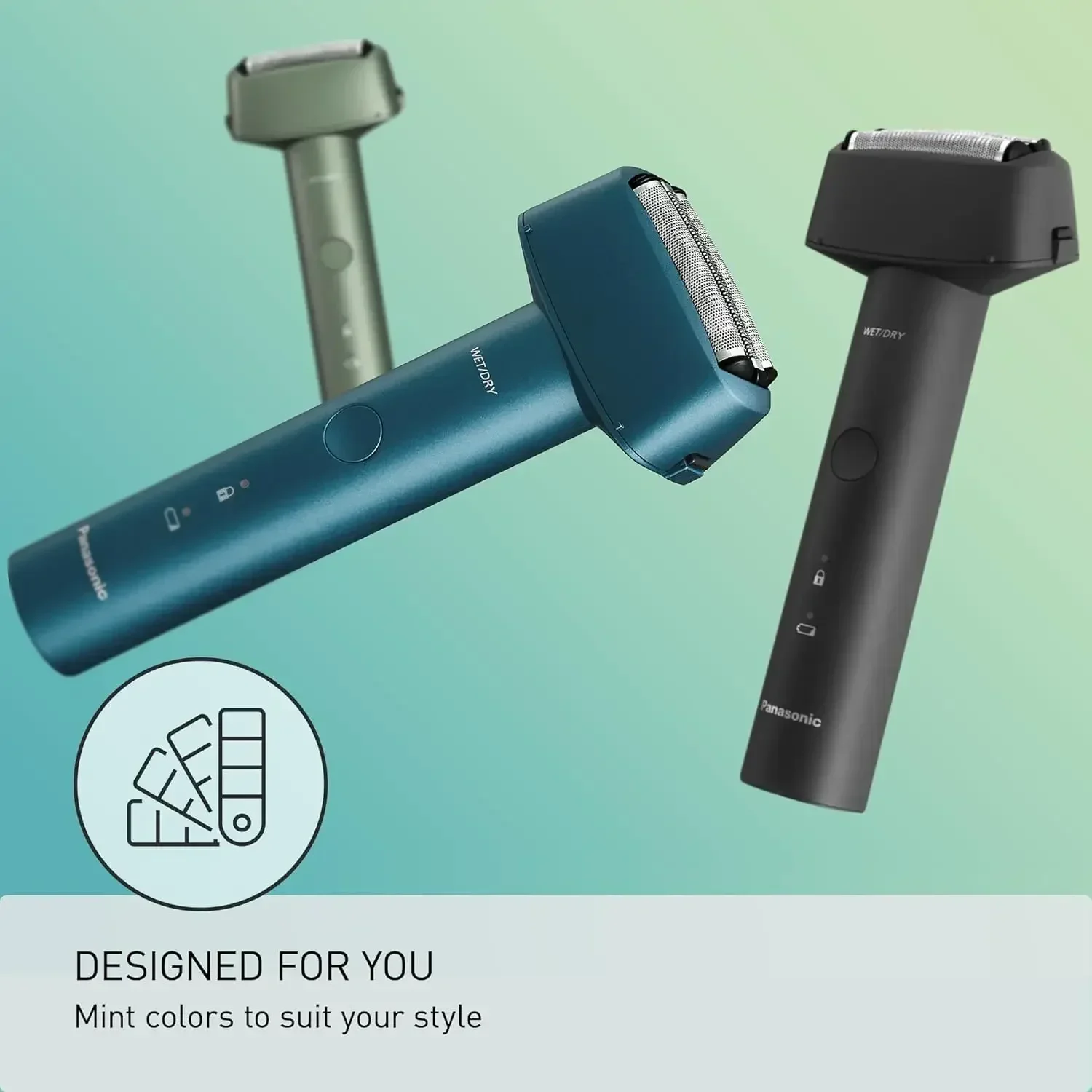 ماكينة حلاقة باناسونيك الكهربائية للرجال، ماكينة حلاقة ثلاثية الأبعاد رطبة وجافة مع نظام قطع 3 شفرات، ماكينة حلاقة قابلة للغسل لكامل الجسم، شحن من النوع C