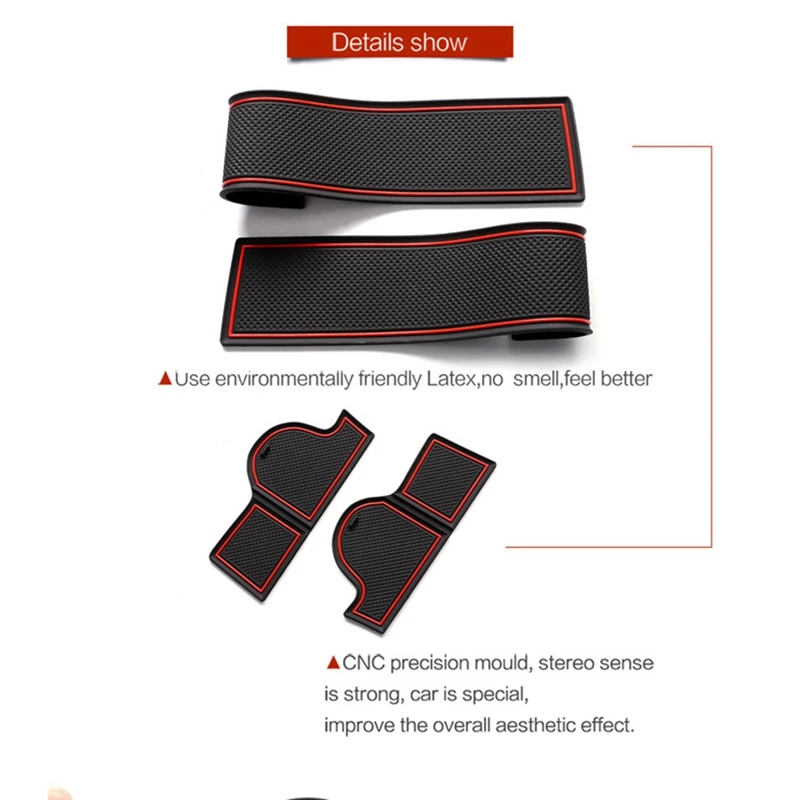 

Car Anti-Slip Gate Slot Mat Replacement Parts Accessories For BMW X1 2023 Door Groove Pad Cup Holder Interior Accessories