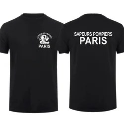 Sapeurs Pompiers Paris T Shirt Men France Firefighter Fire Department Brigade T-shirt Short Sleeve Cool Tops Cotton Tshirt Tees