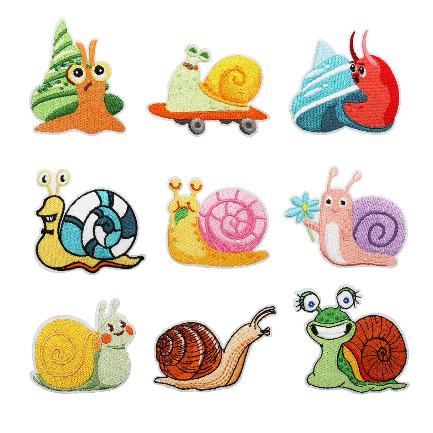 Phone Accessories Pictures - 10 adet Salyangoz Hayvan Karikatür Yamalar