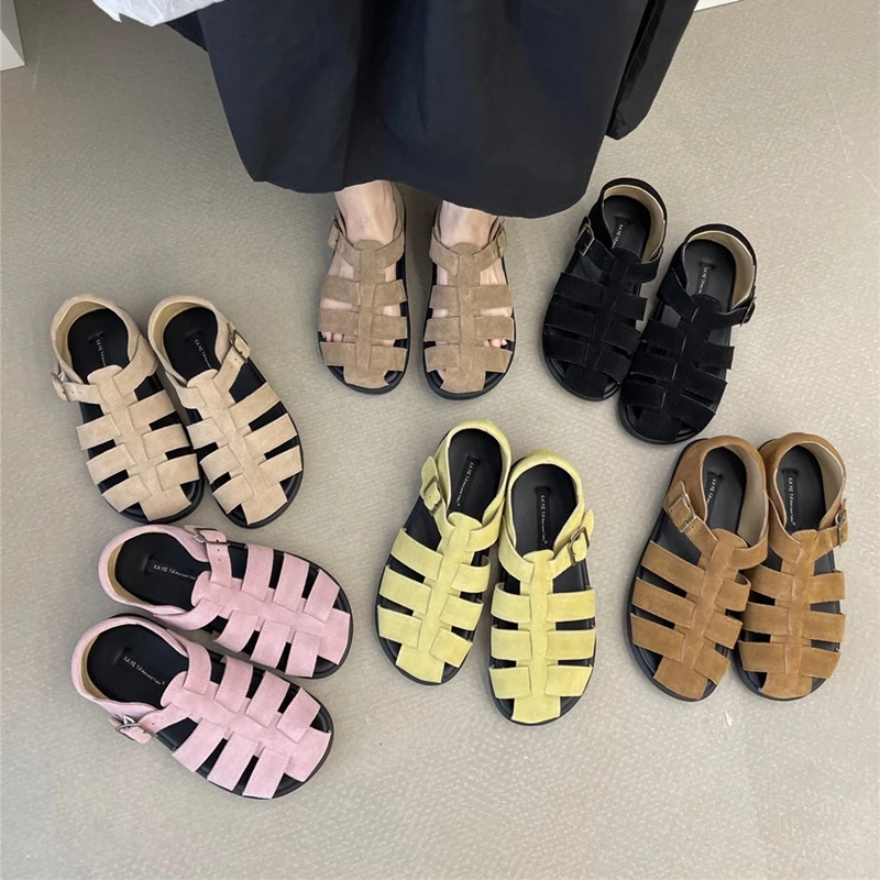 Women's Woven Hollow Roman Sandals - Summer Comfort Fit