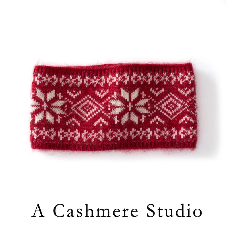 Cashmere Headbands for Women Soft Knitted Warm Headwrap Girls Elastic Wool Hair Bands for Hair Accessories Christmas Collection