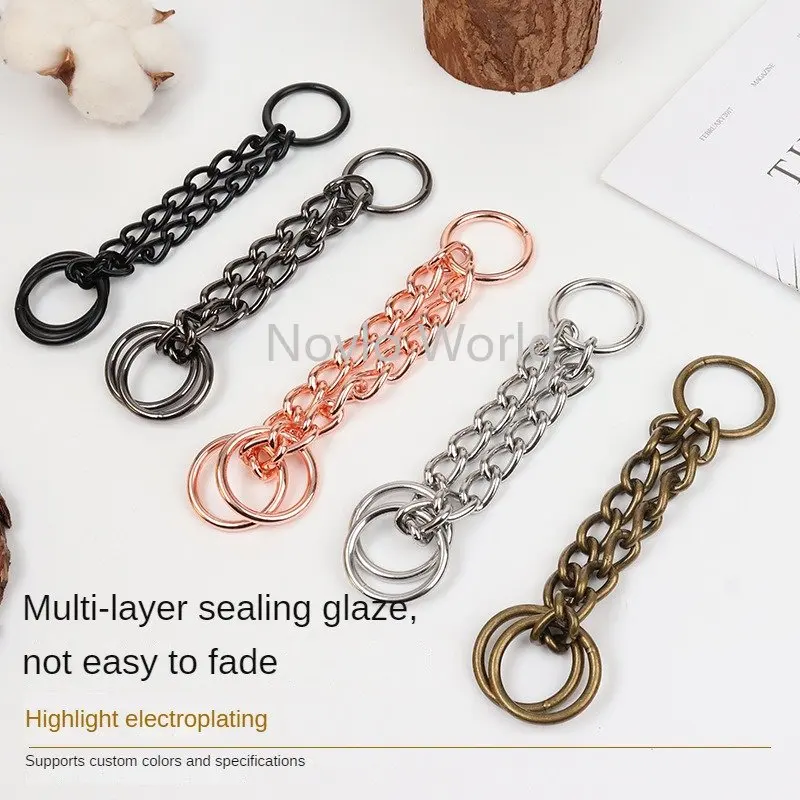3-8PCS Detachable Metal Dog Collar Slip Chain For Training Large Dog Puppy Pet Belt Necklace With D Ring Choke Chain Accessories