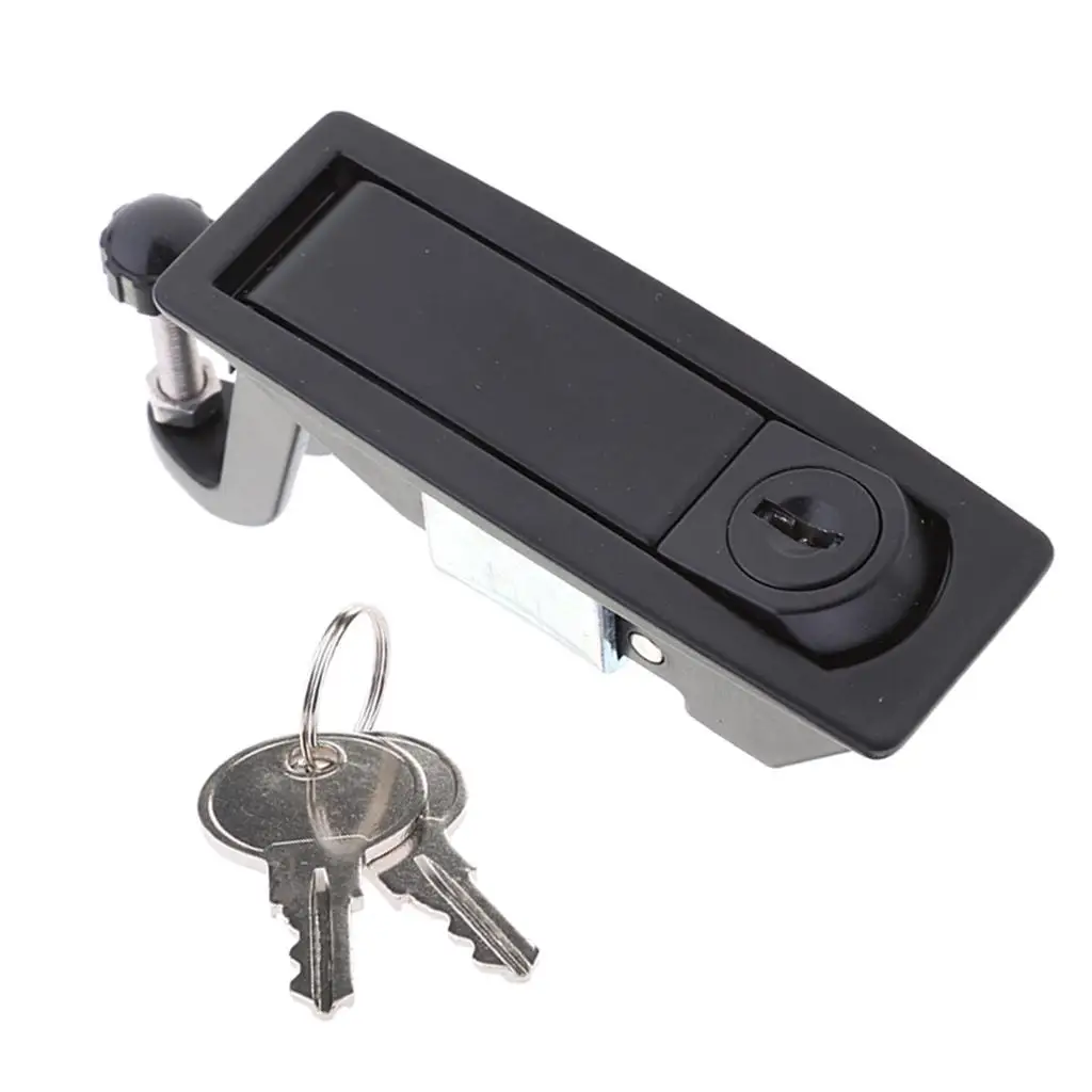 Black Zinc-alloy Trailer Entry Compression Lock w/ Keys for Southco C2-32-25