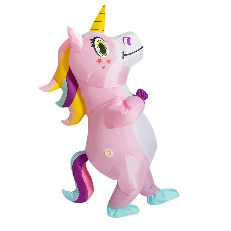 e,4;v'6\k/Pink Rainbow Unicorn Inflatable Costume Anime Cosplay Full Body 9184TDLW Adult Costumes5;g'8.n/3\ view 2