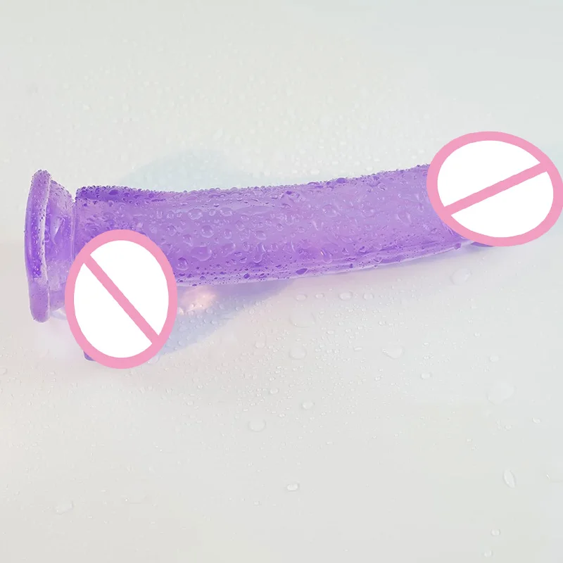 Realistic Transparent Dildo Women Anal Dick Penis Strong Suction Cup Vaginal Masturbators Stimulation Adult Sex Toys for Woman view 2