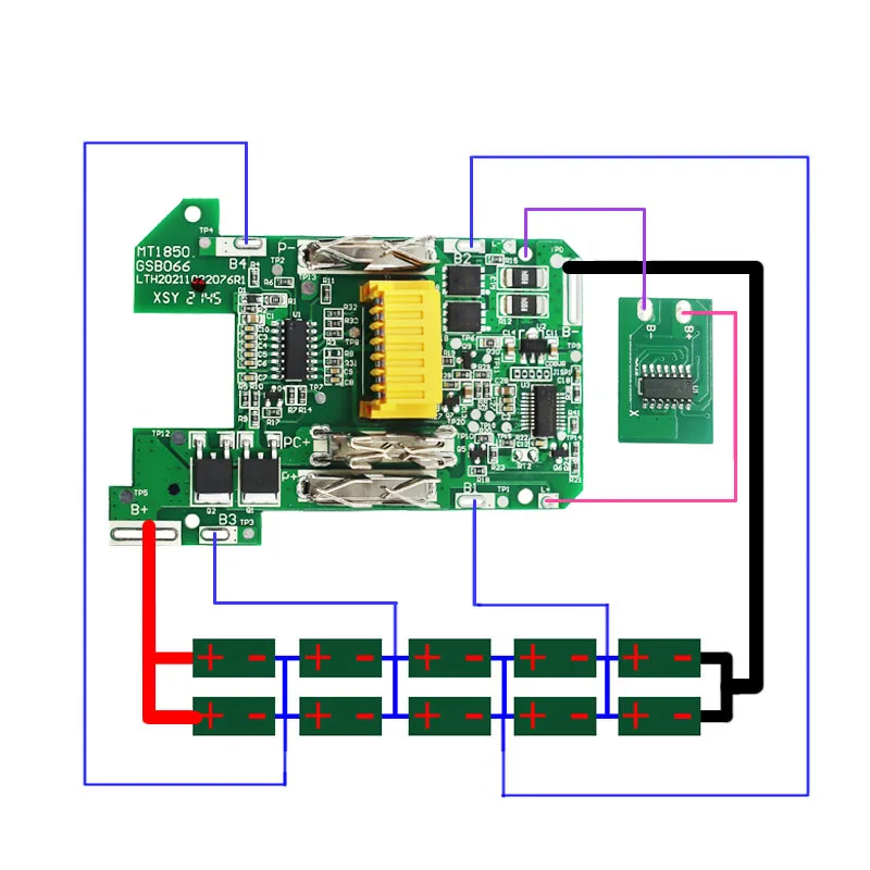 Imagem -03 - Carregamento Proteção Circuit Board Box para Makita Li-ion Battery Case Etiqueta Led Indicador de Bateria Bl1830 18v 3.0ah 6.0ah Bl1860