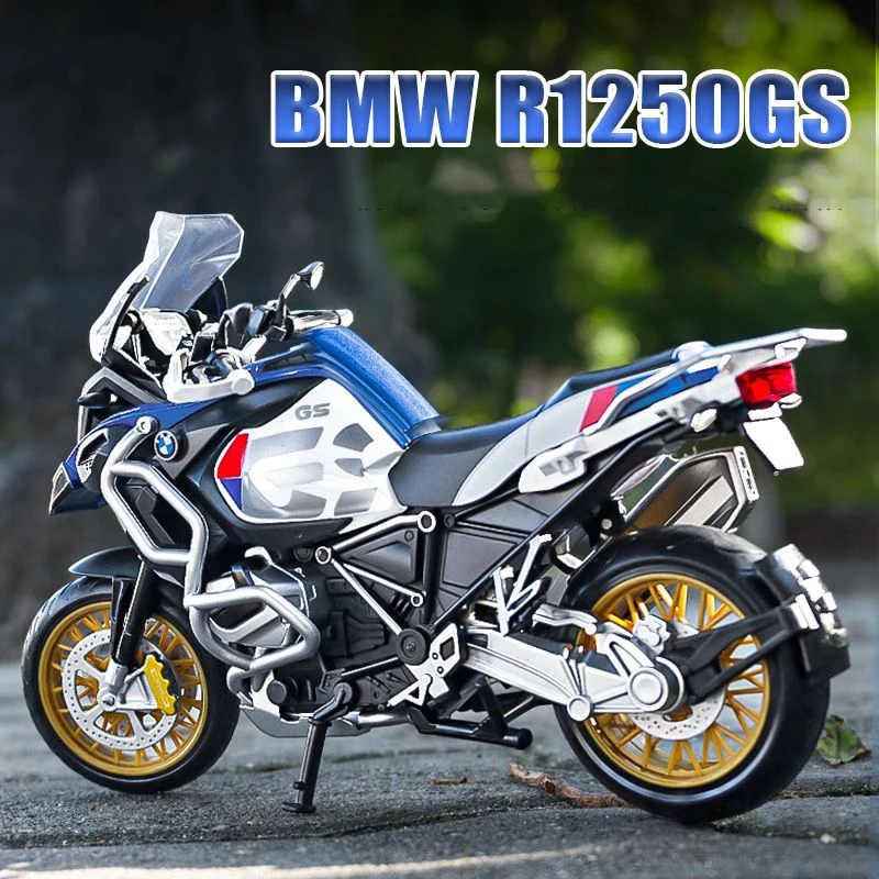 NEW 1/12 BMW R1250GS Alloy Motorcycle Model Vehicle Collection Shork-Absorber Off Road Autocycle Model