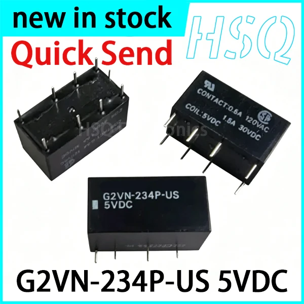 1PCS G2VN-234P-US 5VDC Signal Relay, 8-pin, 2 Normally Open and 2 Normally Closed