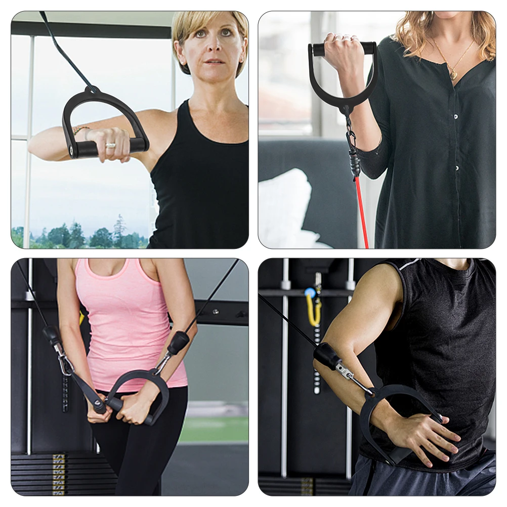 

2 Pcs Fitness Handle Training Workout Handles Exercising Double Adjustable Ergonomic Cable Attachment Stepping
