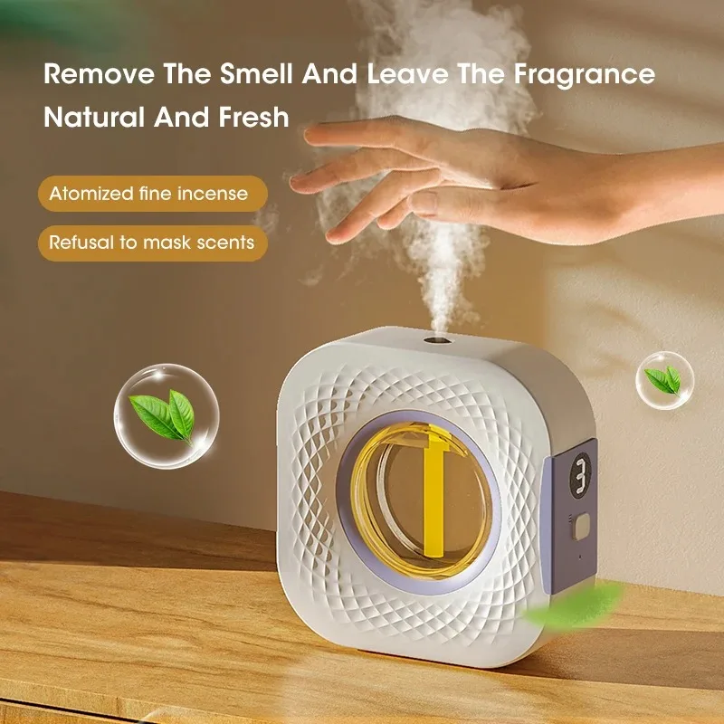 Automatic Aromatherapy Machine Portable Fragrance Sprayer Essential Oil Diffuser Bathroom Air Deodorization Hilton Lavender Oil