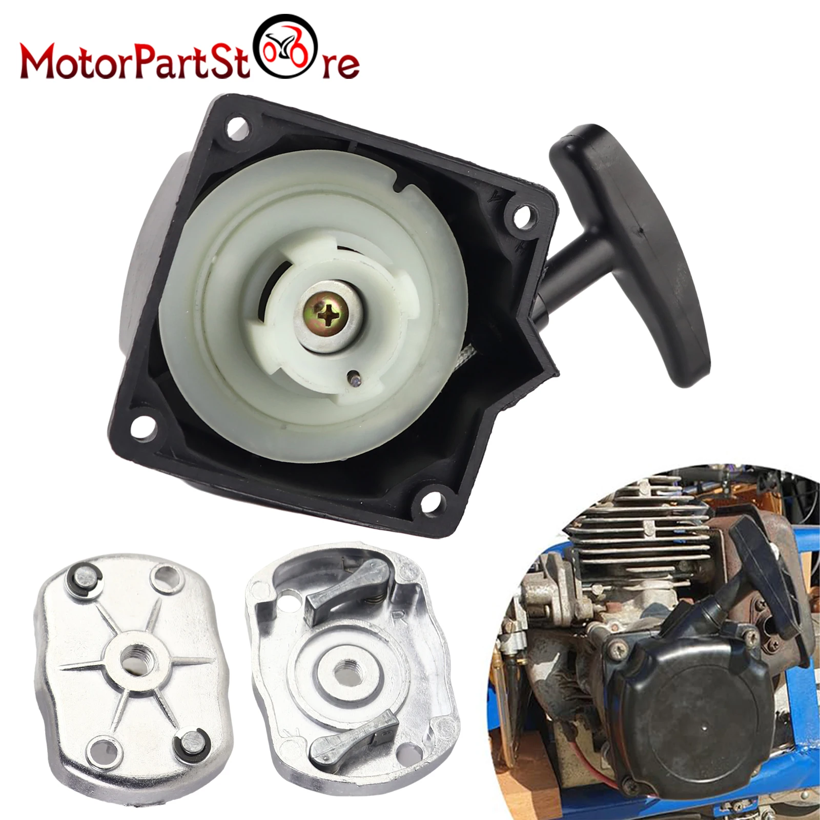 Recoil Starter Pull Start & Pawl Claw Cog Kit for 2 Stroke Small Garden Machinery Engines 40-50cc 52cc Leaf & Power Blower