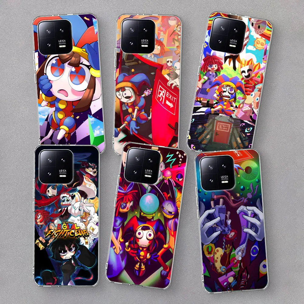 Pomni Amazing Digital Circus Case for Xiaomi Mi 11T 11i 10T 6X A2 13 12 12X 12T 8 CC9E 10 11 5X A1 Transparent Soft Phone Cover