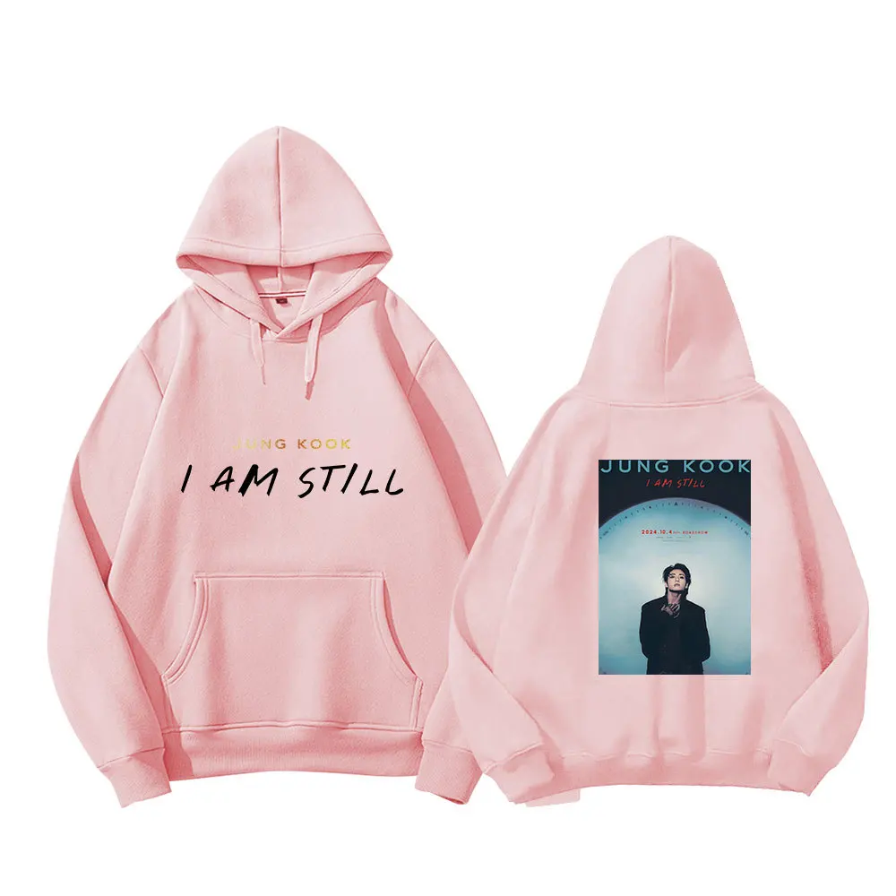 KPOP Jung Kook อัลบั้ม Golden Hoodie I AM SITLL โปสเตอร์พิมพ์โลโก้แฟชั่น Hooded Sweatshirt ฤดูใบไม้ผลิฤดูใบไม้ร่วงผ้าฝ้ายพัดลมของขวัญ