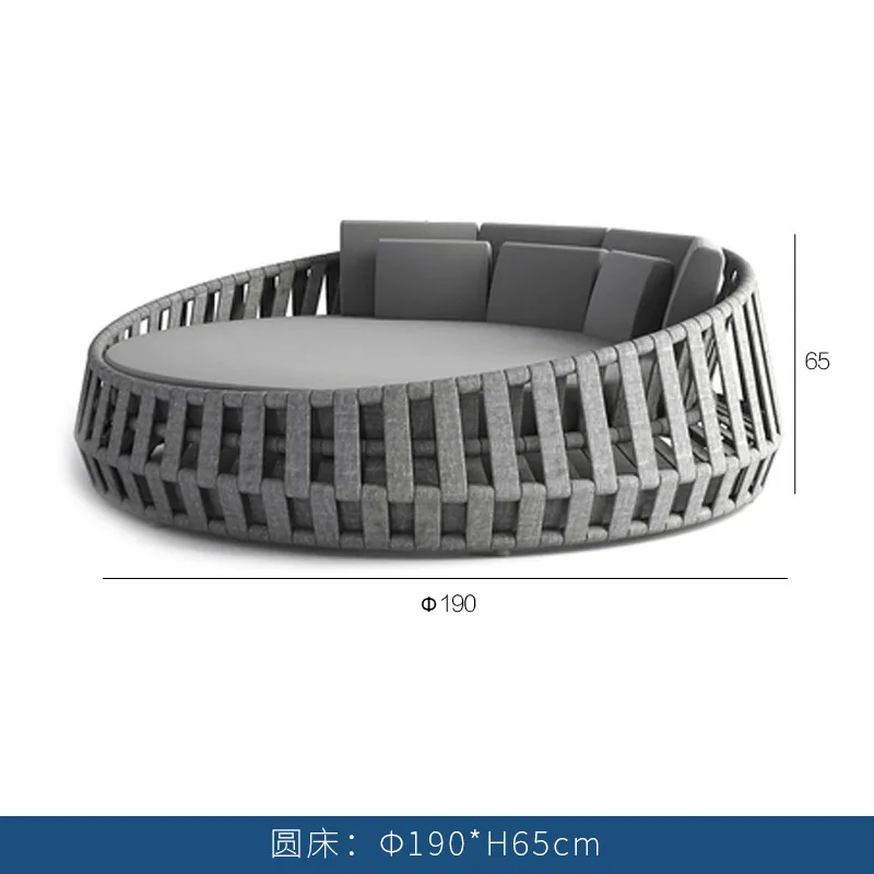 

Outdoor rattan combination sofa coffee table courtyard swimming pool bed