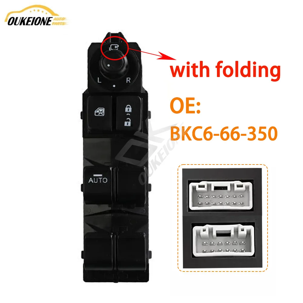 

BKC6-66-350 LHD Electric Master Power Window Control Switch Lifter Button for Mazda CX-5 2013 2014 2015 2016 Car Accessories