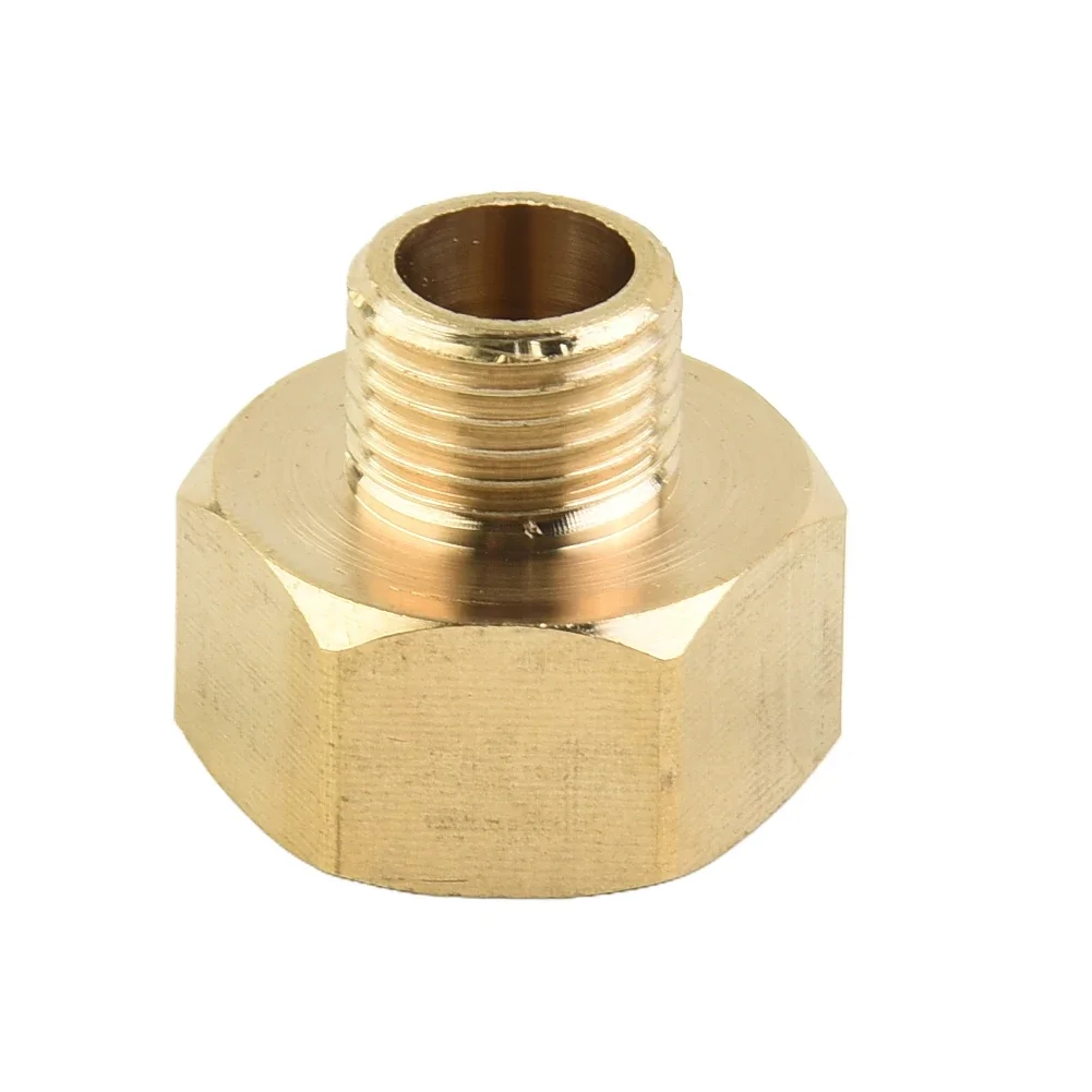 Brass Gas Pipe Adapter 1/4" External Thread 1/2"Inner Thread Brass Pipe Connectors Brass Coupler Adapter Threaded Fitting