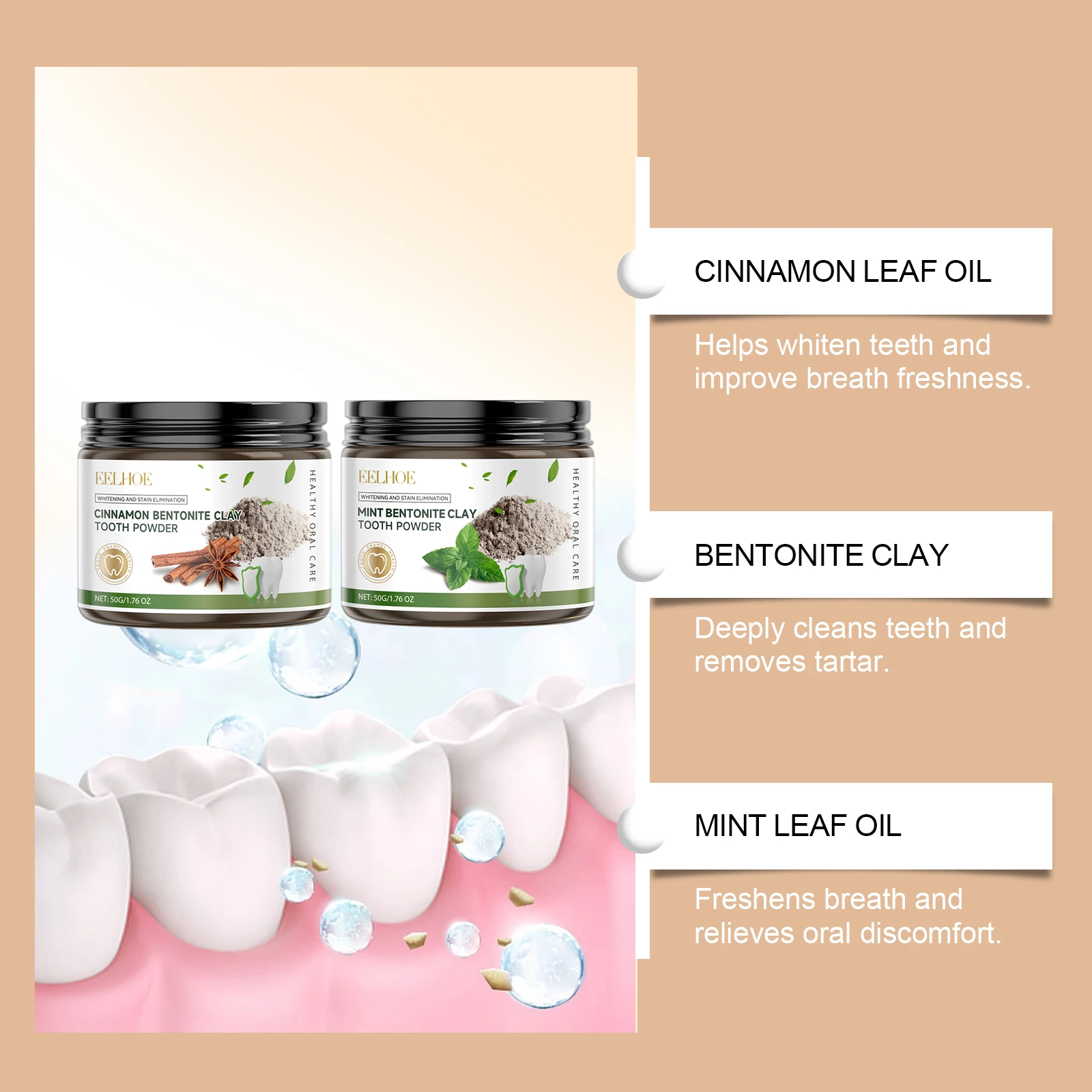 Doğal Bentonit Kil Diş Tozu, Y - Health Wellness Solutions incelemesi ve fiyatı