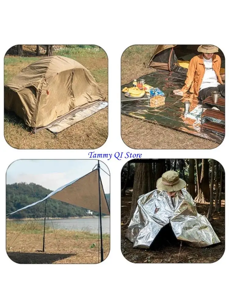 

F1FD Double Side Waterproofs Foil Mat Sleep Tent Pad for Outdoor Camping