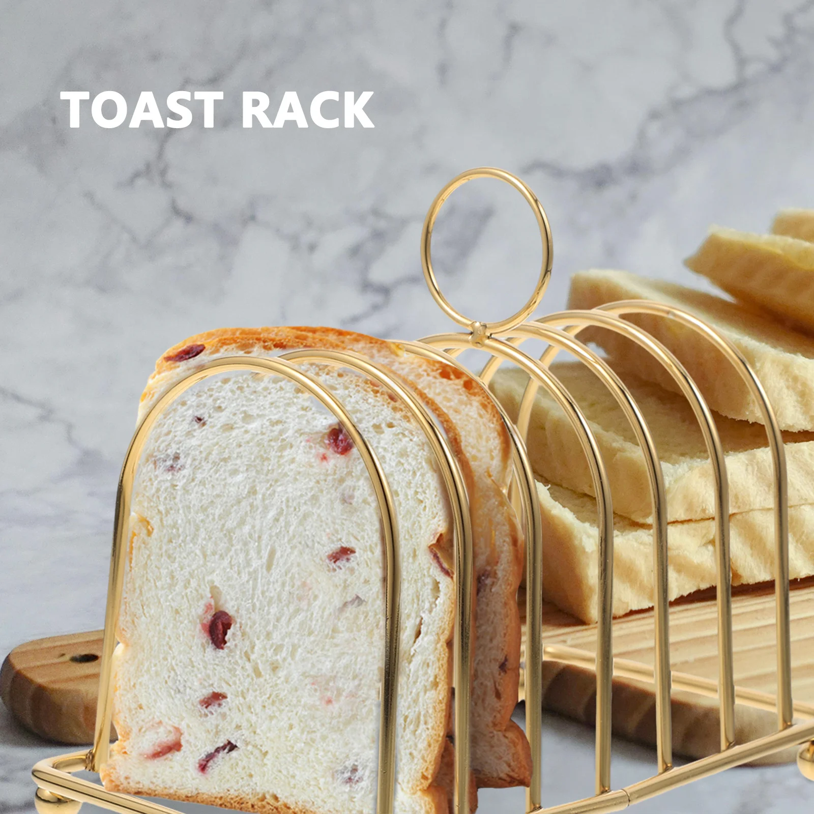 

Stainless Steel Multi-Functional Holder For Sliced Books Storage Space Saving Kitchen Bread Stand Toast Rack Bread Holder