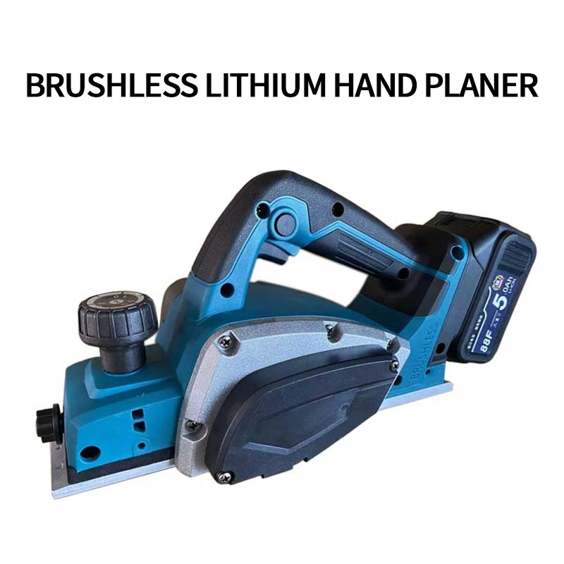 Brushless lithium electric planer woodworking planer household small electric portable wood creation machine multi-functional re