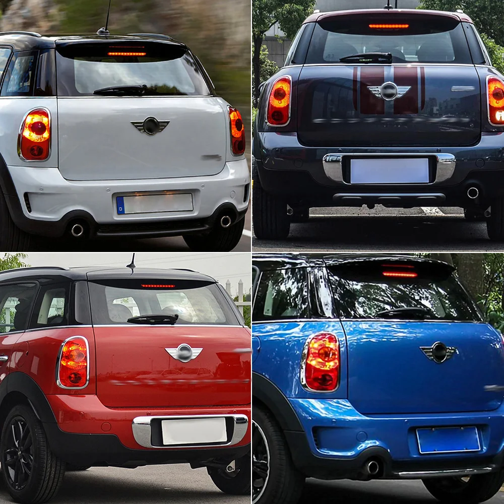 Высоко монтируемый стоп-сигнал 12 В OEM подходит для 2007-2014 MINI Cooper R56 R57 R58 R60, черный хромированный объектив, красный светодиод, 3-й стоп-сигнал