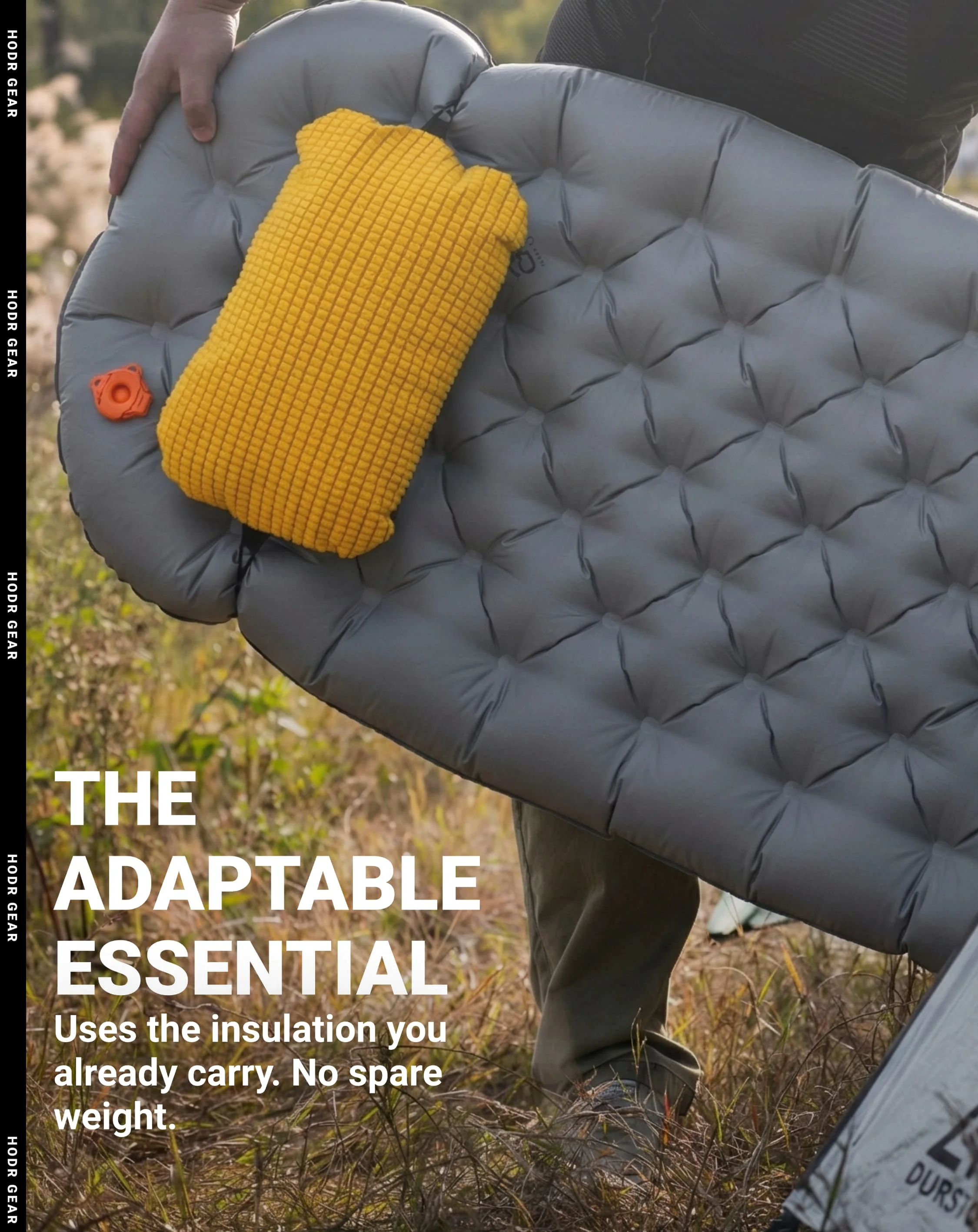 [HODR GEAR] 2-in-1 Packbeutel & Kopfkissen aus UHMWPE, Multifunktionale Outdoor-Kopfstütze, 53g Ultraleicht für Wanderer und Camper – Detail 1
